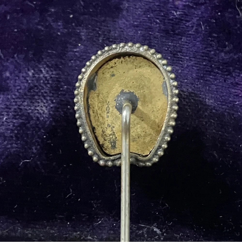 Antique Stick / Tie Pin with Roman Soldier on Horseback Intaglio